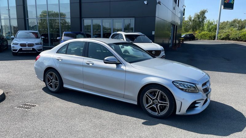 Silver Used 2019 Mercedes C220 AMG line Sedan | £18,398 (Fair price) - Image 1/4