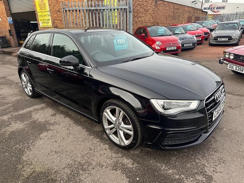 Used Audi A3 Sportback S-Line 2014 Black Hatchback