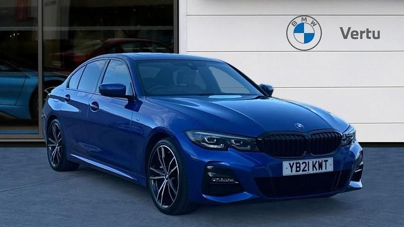 Blue Used 2021 BMW 320 M Sport Sedan | £28,126 (Expensive) - Image 1/4