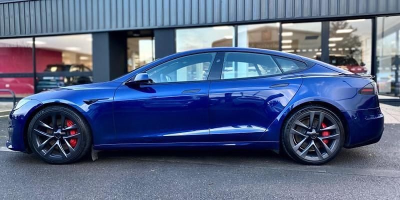 Used Tesla Model S Plaid 759 kW (1033 HP) 2024 Blue Hatchback