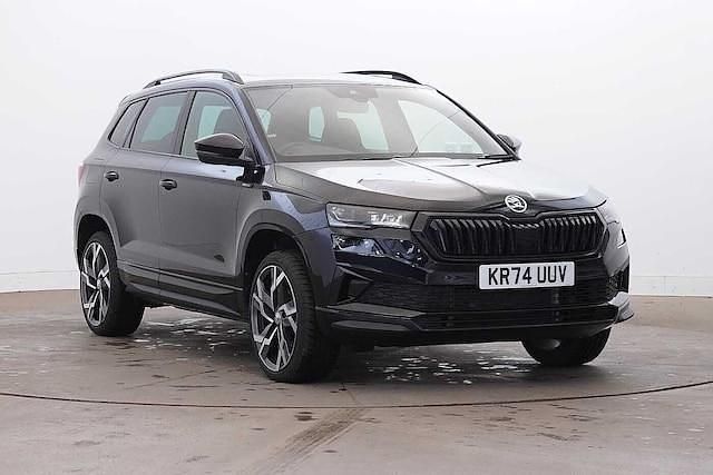 Black magic pearl effect Used 2024 Skoda Karoq SportLine SUV | £30,990 (A bit pricey) - Image 1/4