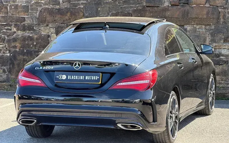 Used Mercedes CLA220 AMG line 170 HP (125 kW) 2018 Black Coupe