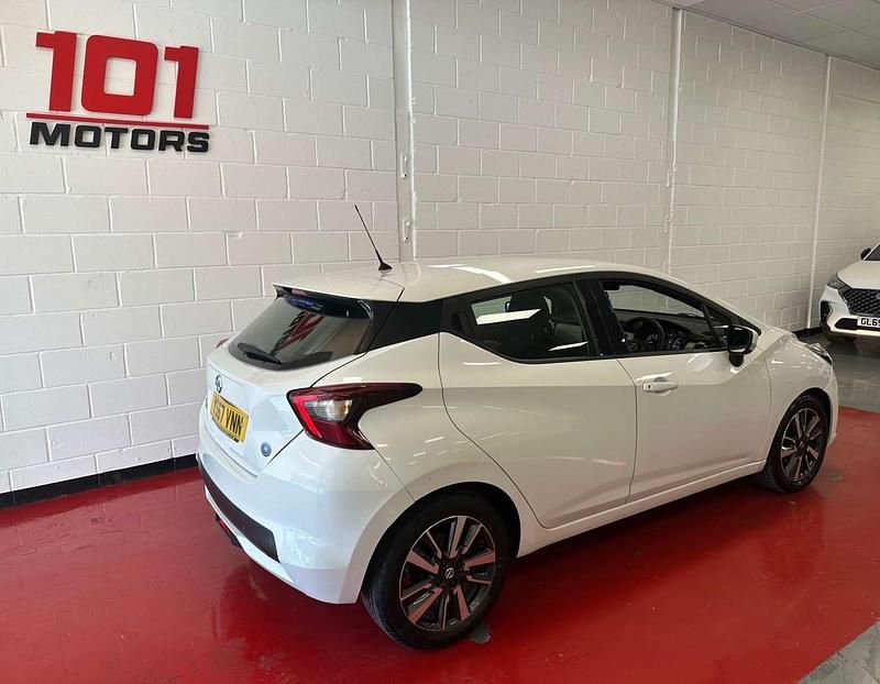 Used Nissan Micra Acenta 71 HP (52 kW) 2018 White Hatchback