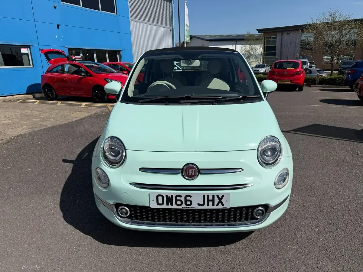 Used Fiat 500 Lounge 85 HP (62 kW) 2017 Green Cabriolet