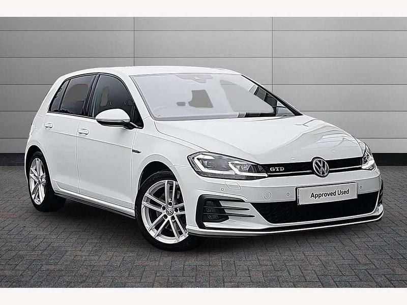 White Used 2019 VW Golf VII GTD Hatchback | £18,895 (Good price) - Image 1/4