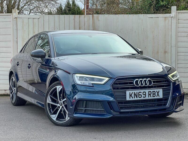 Used Audi A3 Black Edition 116 HP (85 kW) 2019 Blue Sedan