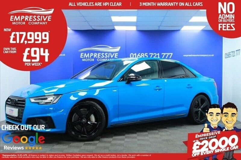 Blue Used 2019 Audi A4 Black Edition Sedan | £17,999 (Fair price) - Image 1/4
