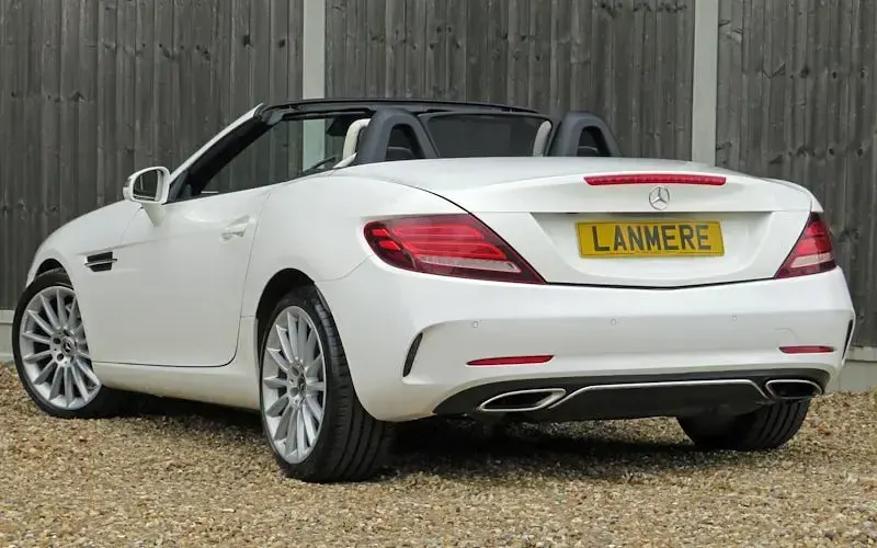 Used Mercedes SLC200 AMG line 184 HP (135 kW) 2017 Polar white Cabriolet