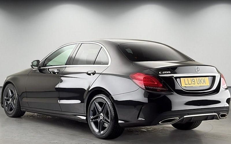 Used Mercedes C200 AMG line 184 HP (135 kW) 2018 Obsidian black Sedan