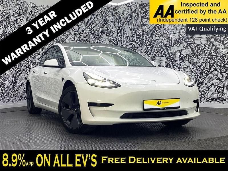 White Used 2021 Tesla Model 3 Standard Range Plus Sedan | £18,795 (Fair price) - Image 1/2