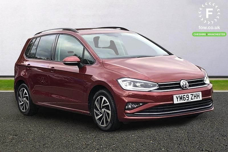 Red Used 2020 VW Golf Sportsvan Match MPV | £14,399 (Fair price) - Image 1/4