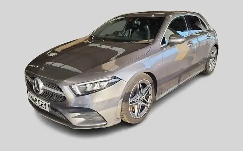 Used Mercedes A250 AMG line 224 HP (164 kW) 2018 Grey Hatchback