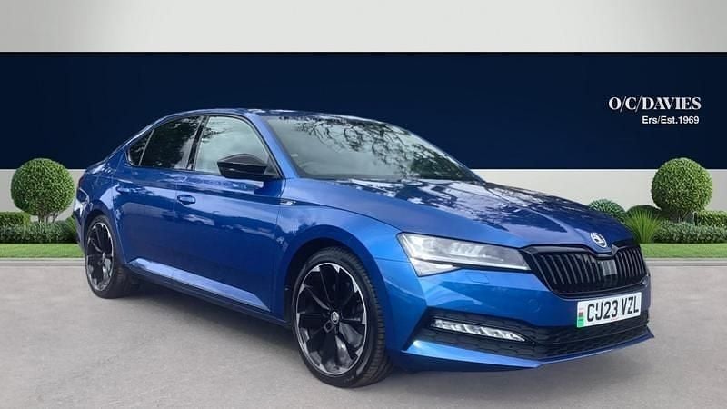 Blue Used 2023 Skoda Superb SportlinePlus Hatchback | £24,995 (Fair price) - Image 1/4