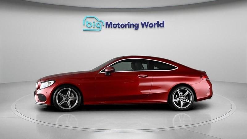 Used Mercedes C250 AMG line 204 HP (150 kW) 2018 Red Coupe