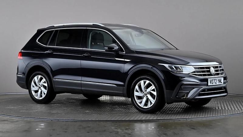 Black Used 2022 VW Tiguan Allspace Life SUV | £19,398 (Fair price) - Image 1/4