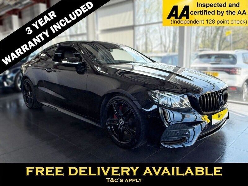 Black Used 2018 Mercedes E220 AMG line Coupe | £18,595 (Good price) - Image 1/2