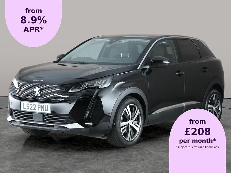 Black Used 2022 Peugeot 3008 Allure Hatchback | £15,335 (Good price) - Image 1/2