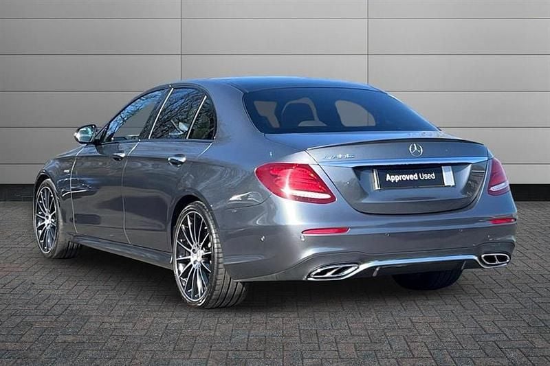 Used Mercedes E43 AMG Premium Plus 401 HP (294 kW) 2018 Selenite grey Sedan