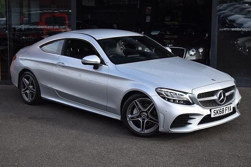 Used Mercedes C200 AMG line 2018 Silver Coupe