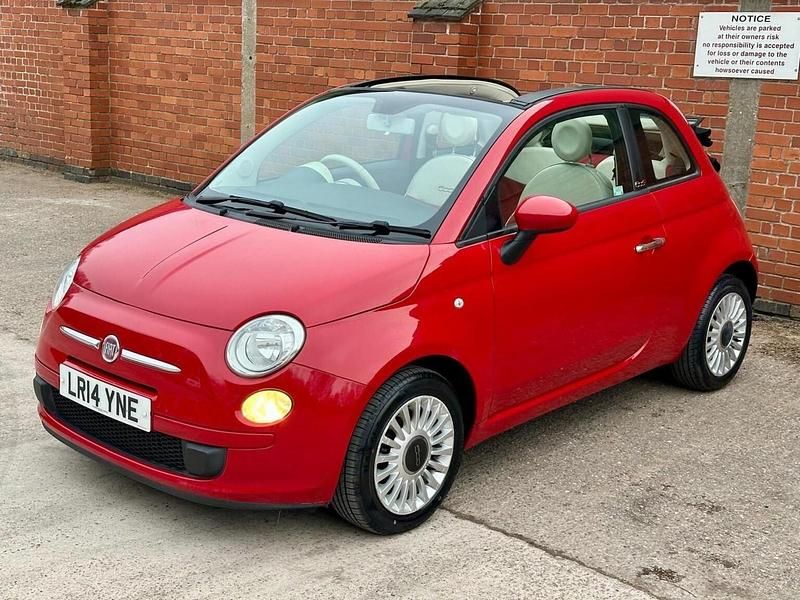 Used Fiat 500 69 HP (50 kW) 2014 Red Cabriolet