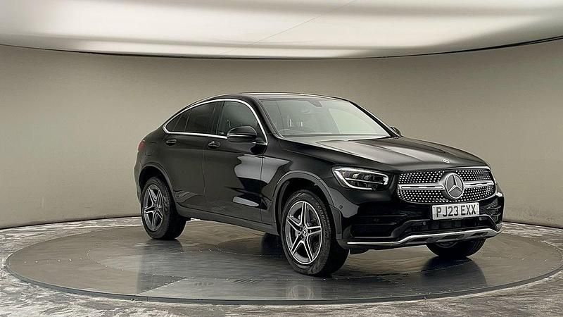 Obsidian black Used 2023 Mercedes GLC300e AMG line Coupe | £38,500 (Super price) - Image 1/4
