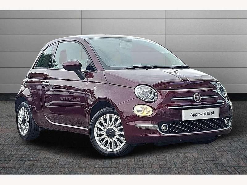 Pasodoble red Used 2019 Fiat 500 Lounge Hatchback | £7,994 (Fair price) - Image 1/4