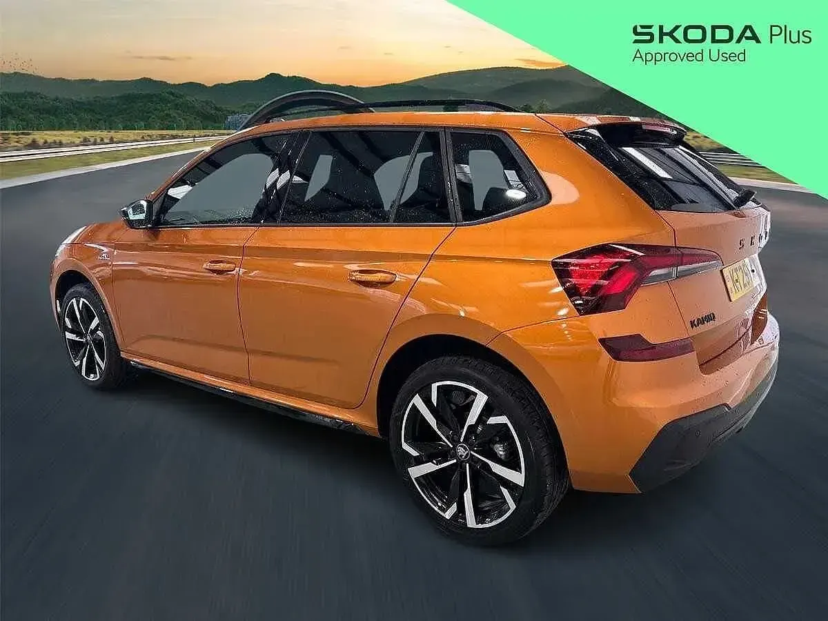 Used Skoda Kamiq Monte Carlo 110 HP (80 kW) 2025 Phoenix orange metallic SUV