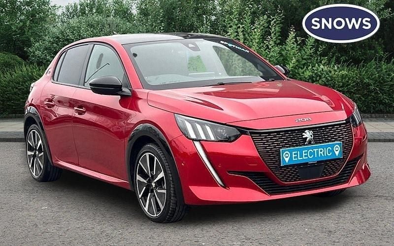 Used Peugeot e-208 Premium 100 kW (136 HP) 2021 Red Hatchback