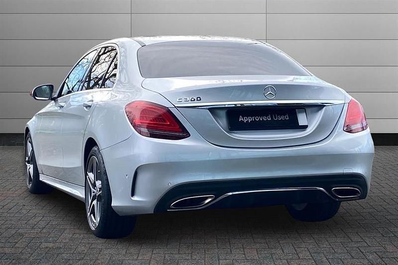 Used Mercedes C300 AMG line 258 HP (189 kW) 2019 Silver Sedan
