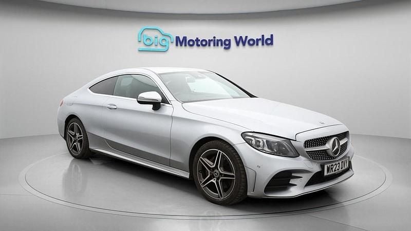 Used Mercedes C200 AMG line 198 HP (145 kW) 2023 Silver Coupe