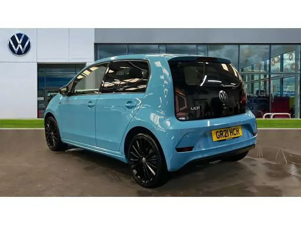Used VW up! R-line 65 HP (47 kW) 2021 Teal blue deep black pearl Hatchback