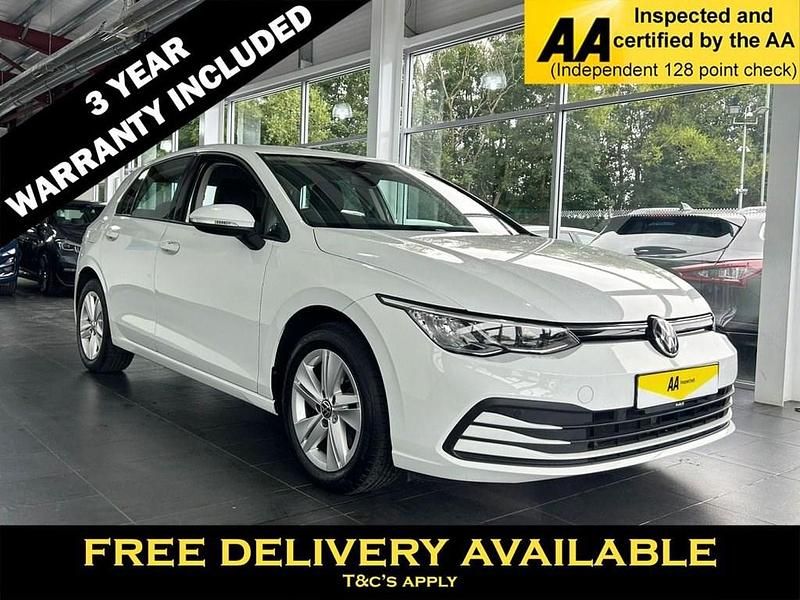 White Used 2021 VW Golf VIII Life Hatchback | £15,695 (Good price) - Image 1/2
