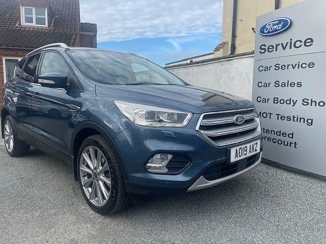 Metallic chrome blue Used 2019 Ford Kuga Titanium X SUV | £15,550 (Fair price) - Image 1/4