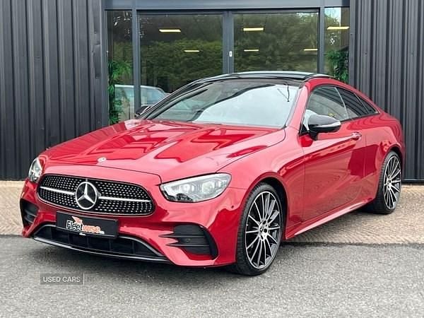 Used Mercedes E300 AMG line 258 HP (189 kW) 2023 Red Coupe