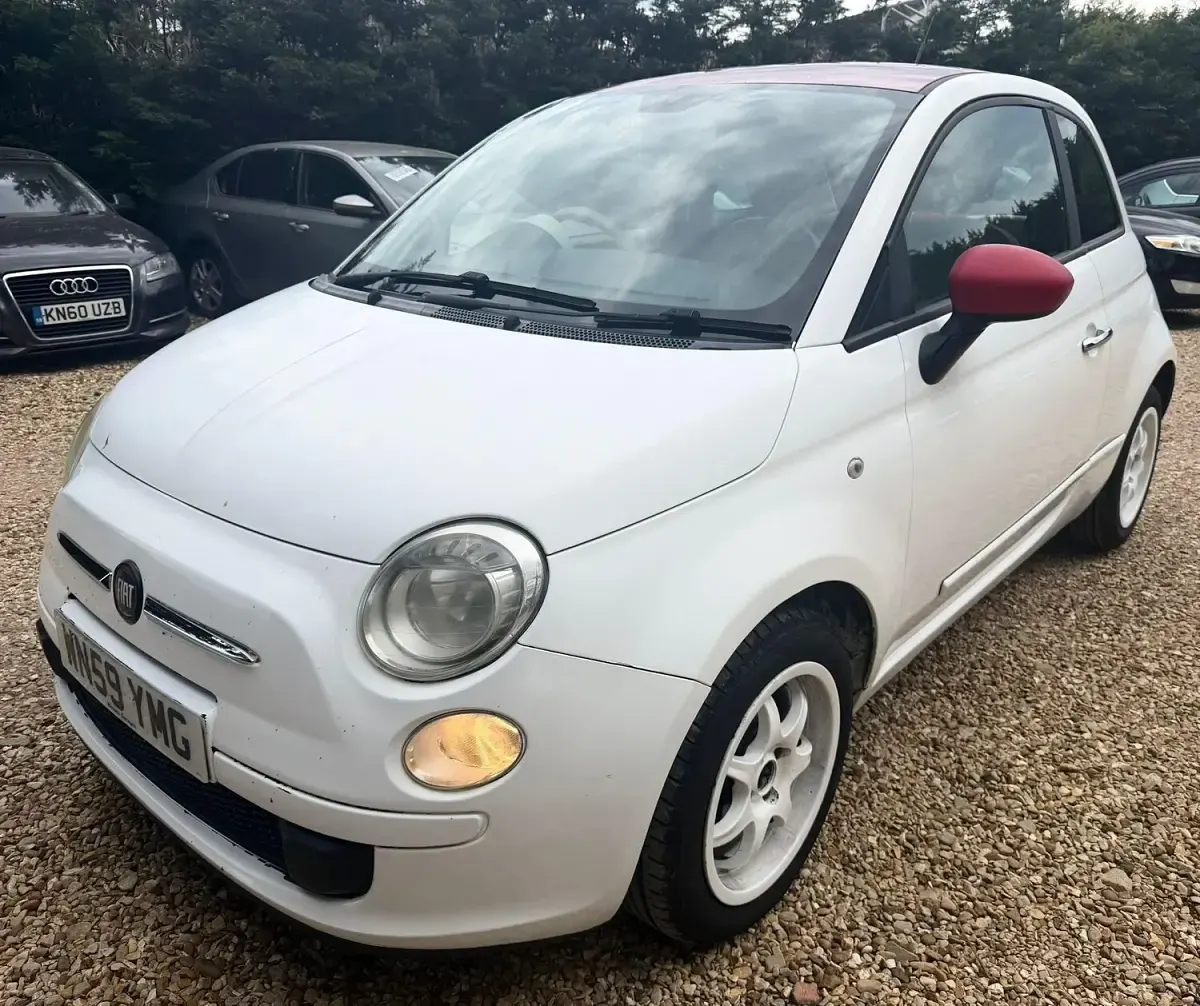 Used Fiat 500 Pop 69 HP (50 kW) 2009 White Cabriolet