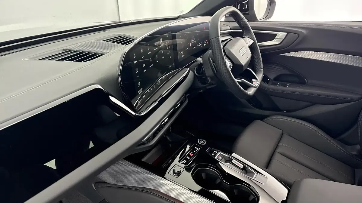 New Audi A5 S-Line 2026 Mythos black, metallic Hatchback