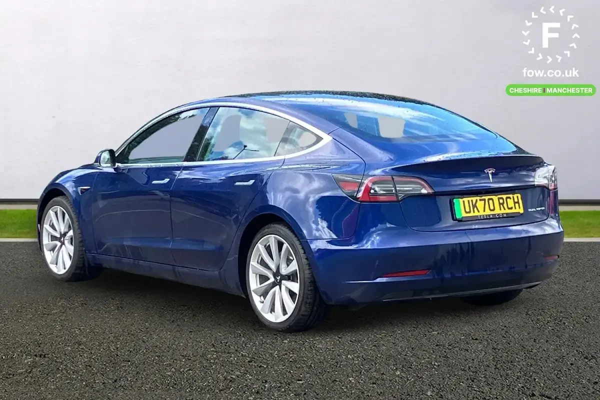 Used Tesla Model 3 Long Range AWD 366 kW (498 HP) 2020 Blue Sedan