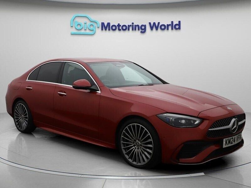Red Used 2024 Mercedes C300e AMG line Sedan | £33,600 - Image 1/4