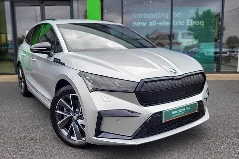 Silver Used 2023 Skoda Enyaq iV SportlinePlus SUV | £31,980 (Fair price) - Image 1/4