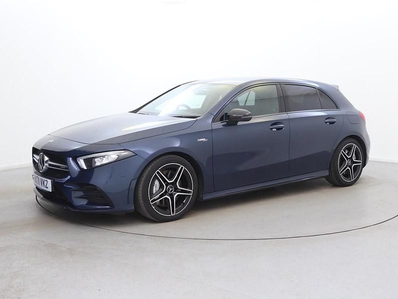 Begagnad Mercedes A35 AMG Executive 2021 Blå Halvkombi