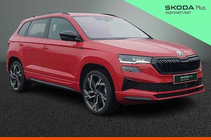 Used Skoda Karoq SportLine 110 HP (80 kW) 2025 Velvet red metallic SUV