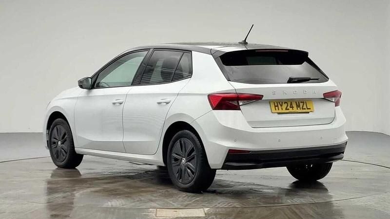 Used Skoda Fabia Colour Edition 85 HP (62 kW) 2024 Moon white metallic black magic pearl effect Hatchback