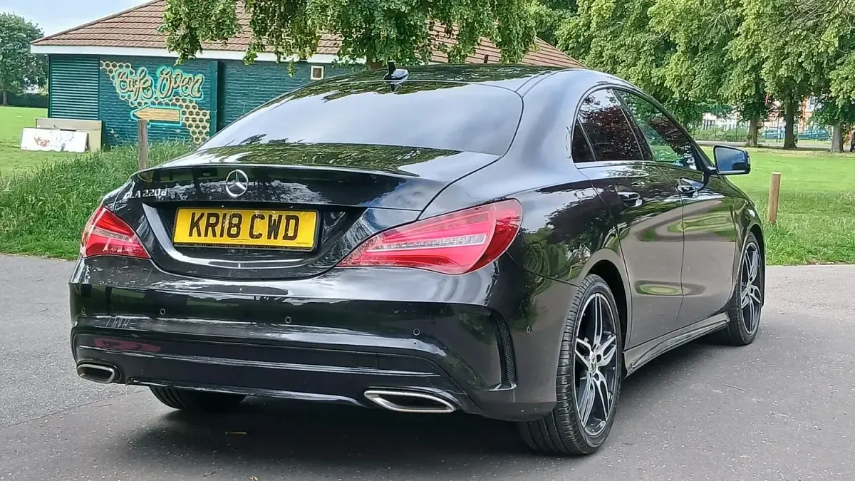 Used Mercedes CLA220 AMG line 177 HP (130 kW) 2018 Black Coupe