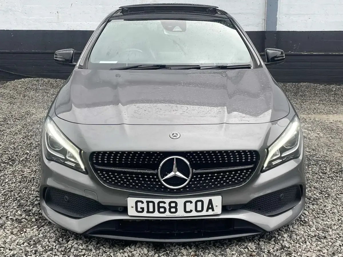 Begagnad Mercedes CLA200 AMG line 156 HK (114 kW) 2018 Grå Sportkupé
