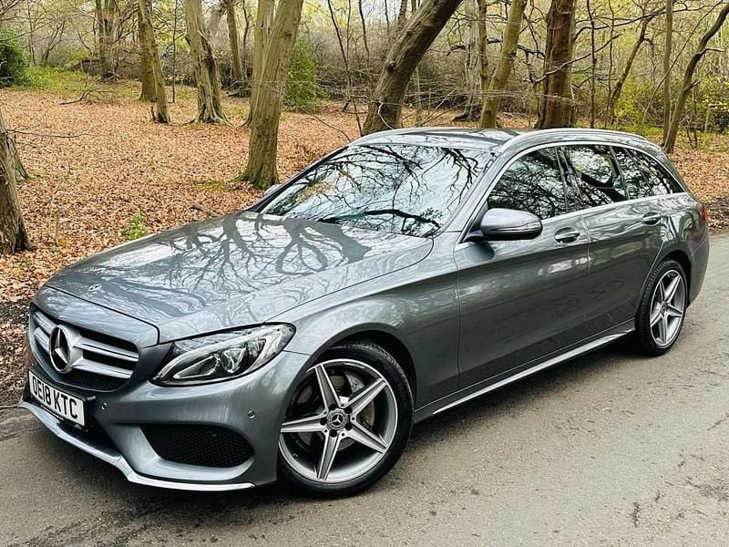 Grey Used 2018 Mercedes C220 AMG line Estate | £12,375 (Good price) - Image 1/4