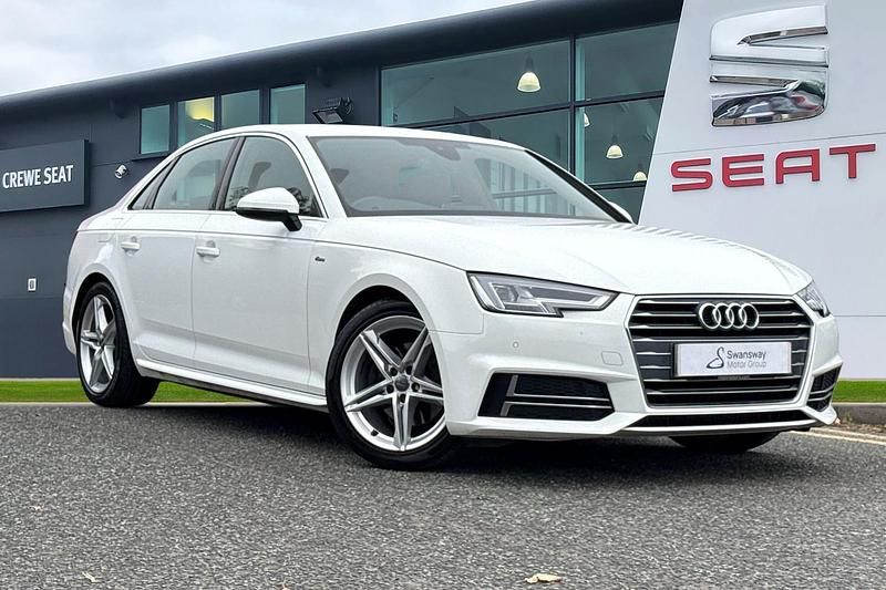 White Used 2018 Audi A4 S-Line Sedan | £11,790 (Fair price) - Image 1/4