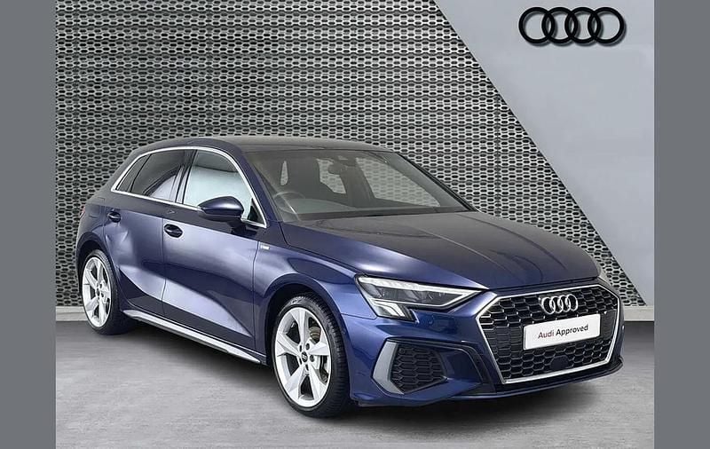 Used Audi A3 S-Line 147 HP (108 kW) 2023 Blue Sedan