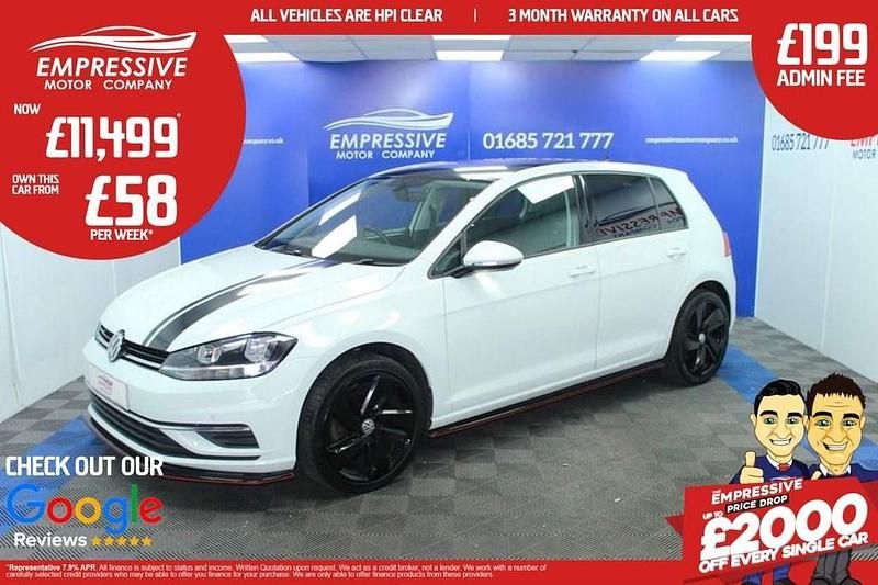 White Used 2019 VW Golf VII SE Hatchback | £11,499 (Expensive) - Image 1/4