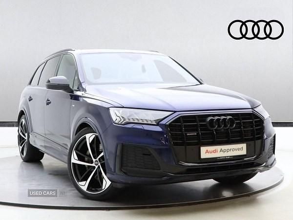 Blue Used 2021 Audi Q7 Black Edition SUV | £39,490 (Fair price) - Image 1/4
