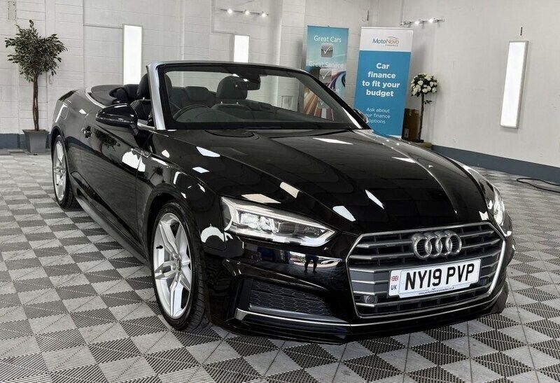 Black Used 2019 Audi A5 Cabriolet S-Line Cabriolet | £15,991 (Fair price) - Image 1/4